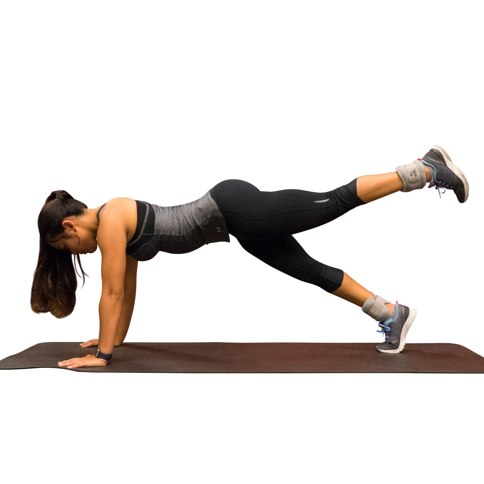 Adjustable Ankle/Wrist Weights (1 Pair) – for Women, Men & Kids - Grey, 3Lbs