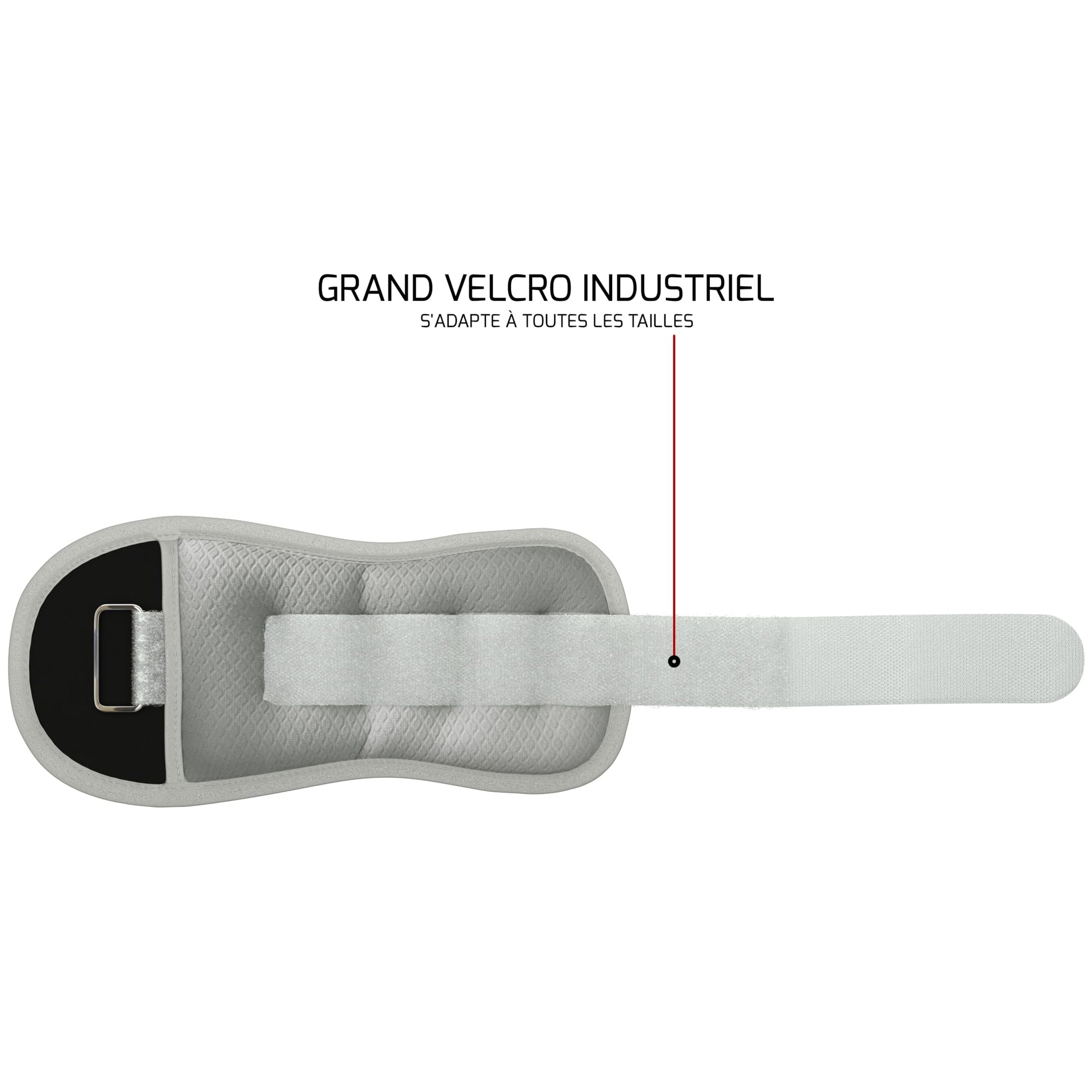 Adjustable Ankle/Wrist Weights (1 Pair) – for Women, Men & Kids - Grey, 3Lbs